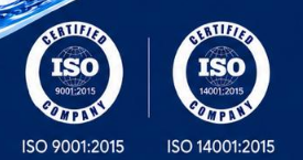 ISO 9001:2015 & ISO 14001:2015 Certified