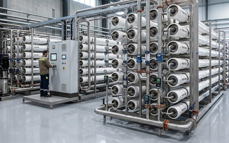 High-Purity Double Pass RO & EDI Filtration Skid